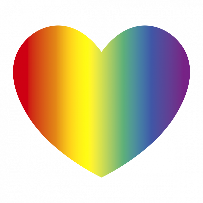 Hartje Love Rainbow, Rainbow Heart, Rainbow Bunting, - Corazon De Arco Iris Png (820x820), Png Download
