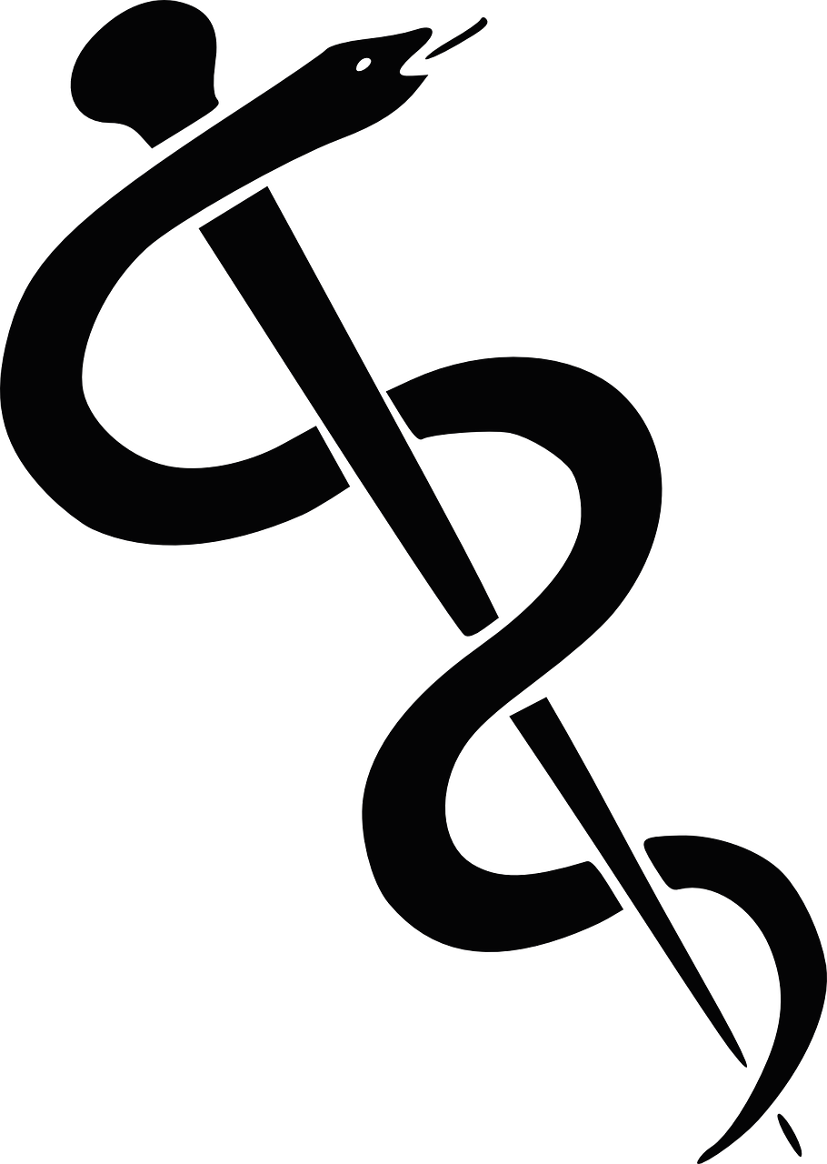 Free Image On Pixabay - Rod Of Asclepius Png (910x1280), Png Download