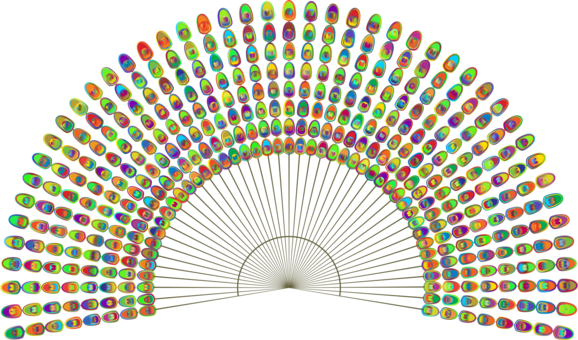 Circle Human Concentric Objects Disk - Concentric Circles Of People (578x340), Png Download