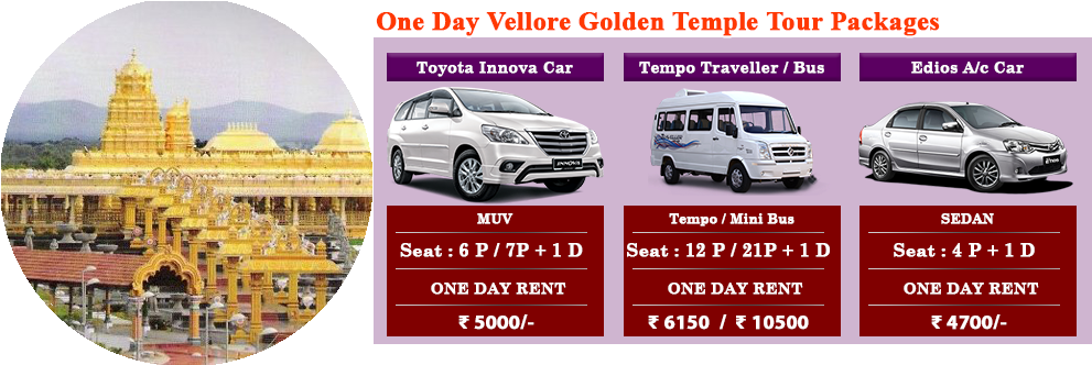 One Day Vellore Golden Temple Tour Packages - Chennai (1000x335), Png Download