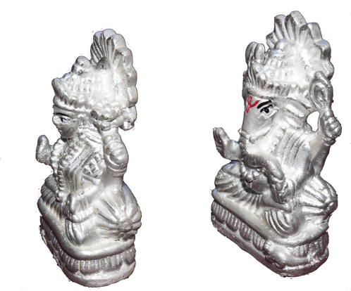There Are 3 Dimensional Pure Sterling Silver Ganesh - Garden Gnome (498x414), Png Download