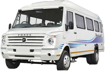 Hire Tempo Traveller On Rent In Karol Bagh, Hire Tempo - Force Bus (428x287), Png Download