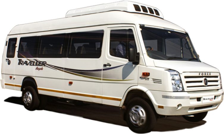 27 Seater Tempo Traveller On Rent In Pune - Force Traveller Royale Price (848x477), Png Download