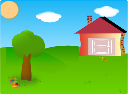 Fence Garden Lawn Clip Art - Backyard Clipart (600x320), Png Download