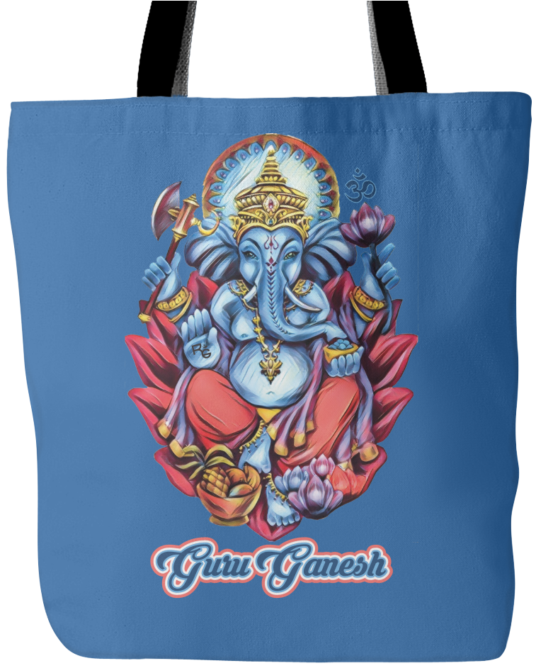 "guru Ganesh" Yoga Tote Bag - Tote Bag (1024x1024), Png Download