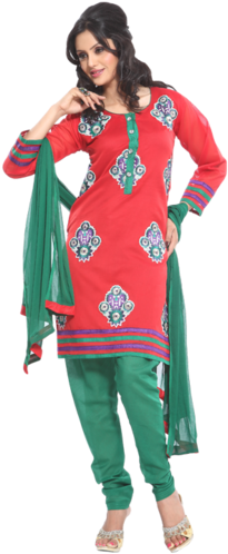 Printed Ladies Suits - Silk (240x500), Png Download