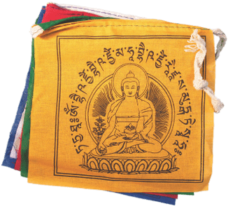 Rectangular Buddhist Prayer Flags - Buddhist Prayer Flags (400x400), Png Download