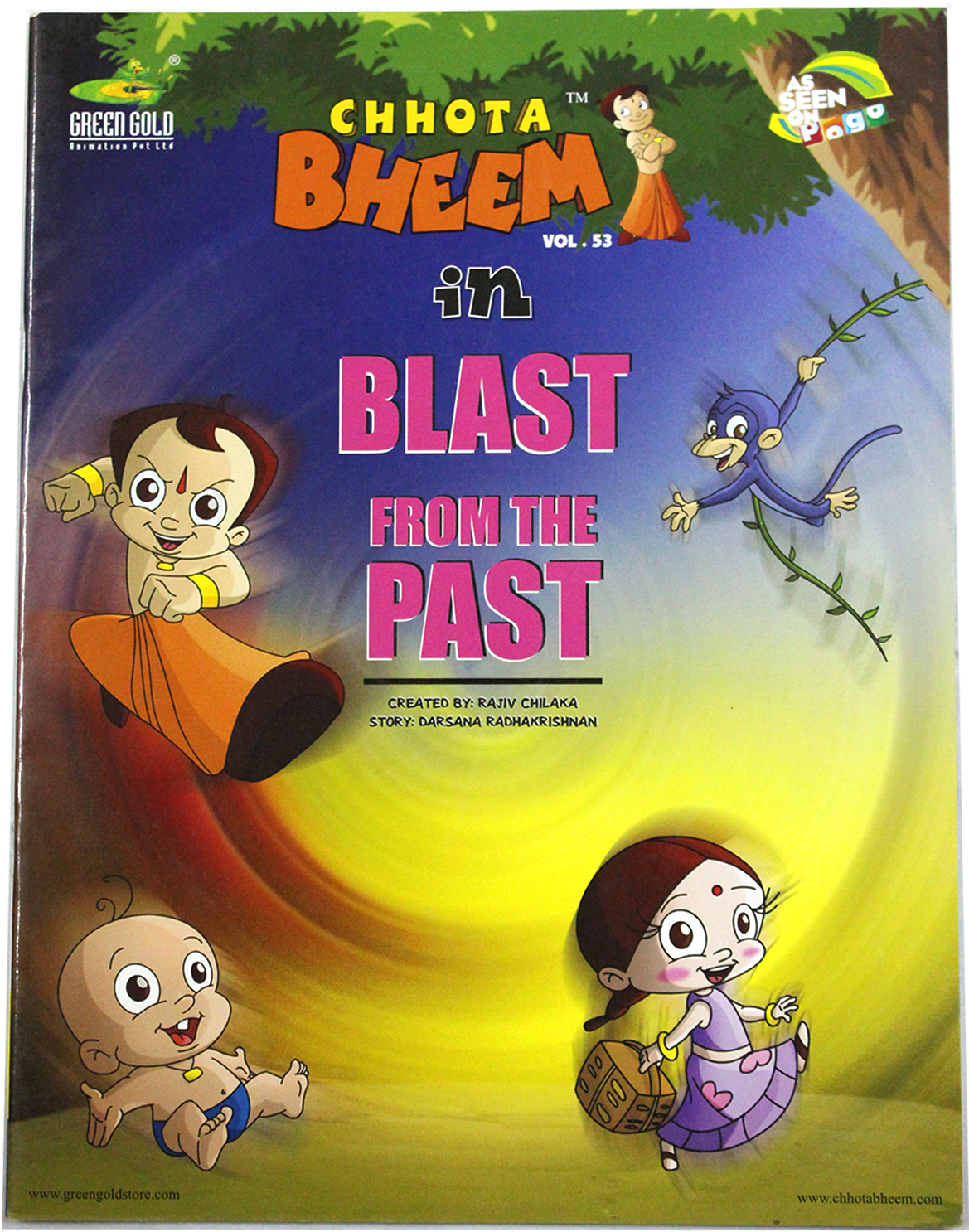 Chhota Bheem In Blast From The Past - Chhota Bheem Vol. 53: Blast From The Past [book] (1500x1500), Png Download