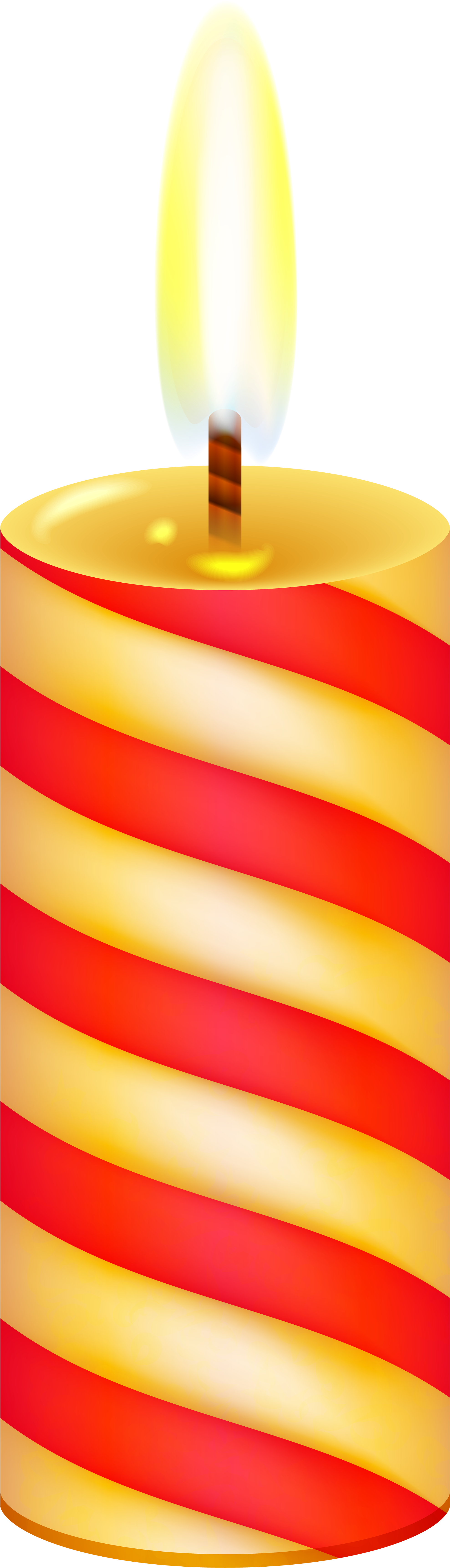 Red Png Clip Art Best Web - Candle Yellow Red (2192x7000), Png Download