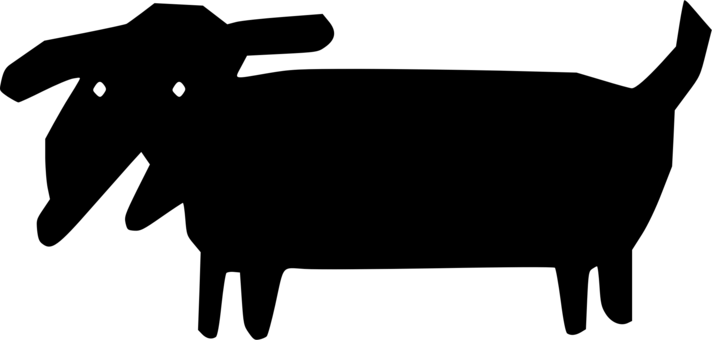 Dog Cattle Canidae Goat Eiffel Tower - Dog (712x340), Png Download
