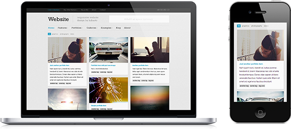 Desktop & Mobile - Desktop And Mobile Template (579x287), Png Download