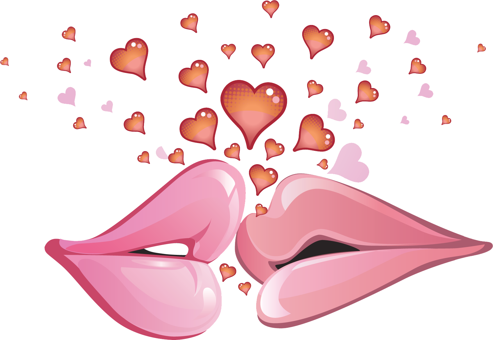 Hd Kissing Images Animated (1695x1170), Png Download