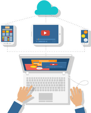 Regardless Of The Device, Website Flows As A Fluid - Facture En Ligne Engie (404x382), Png Download