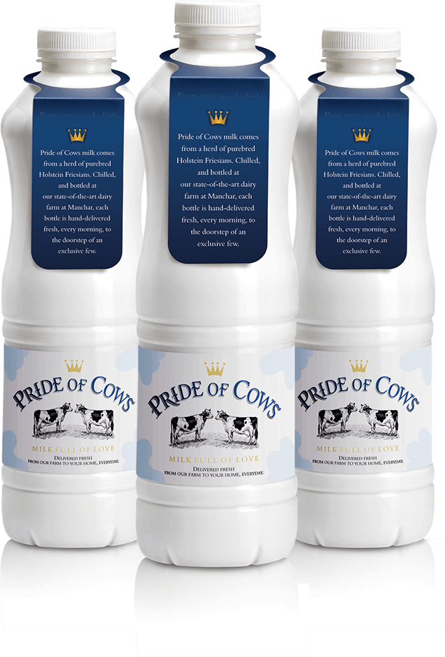 Instantly Packaged Farm Fresh Milk - Parag Pride Of Cows (638x942), Png Download