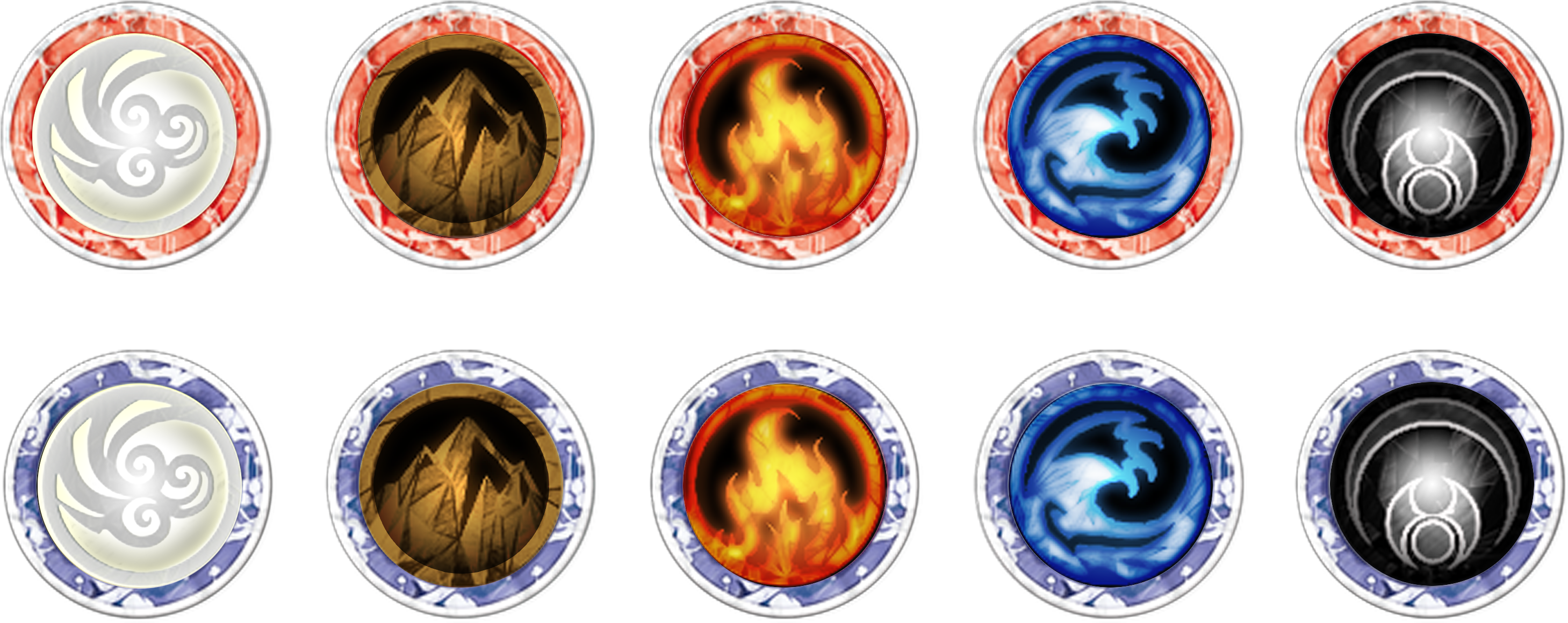 L5r Natural Colour Rings Effects - Circle (2917x1458), Png Download