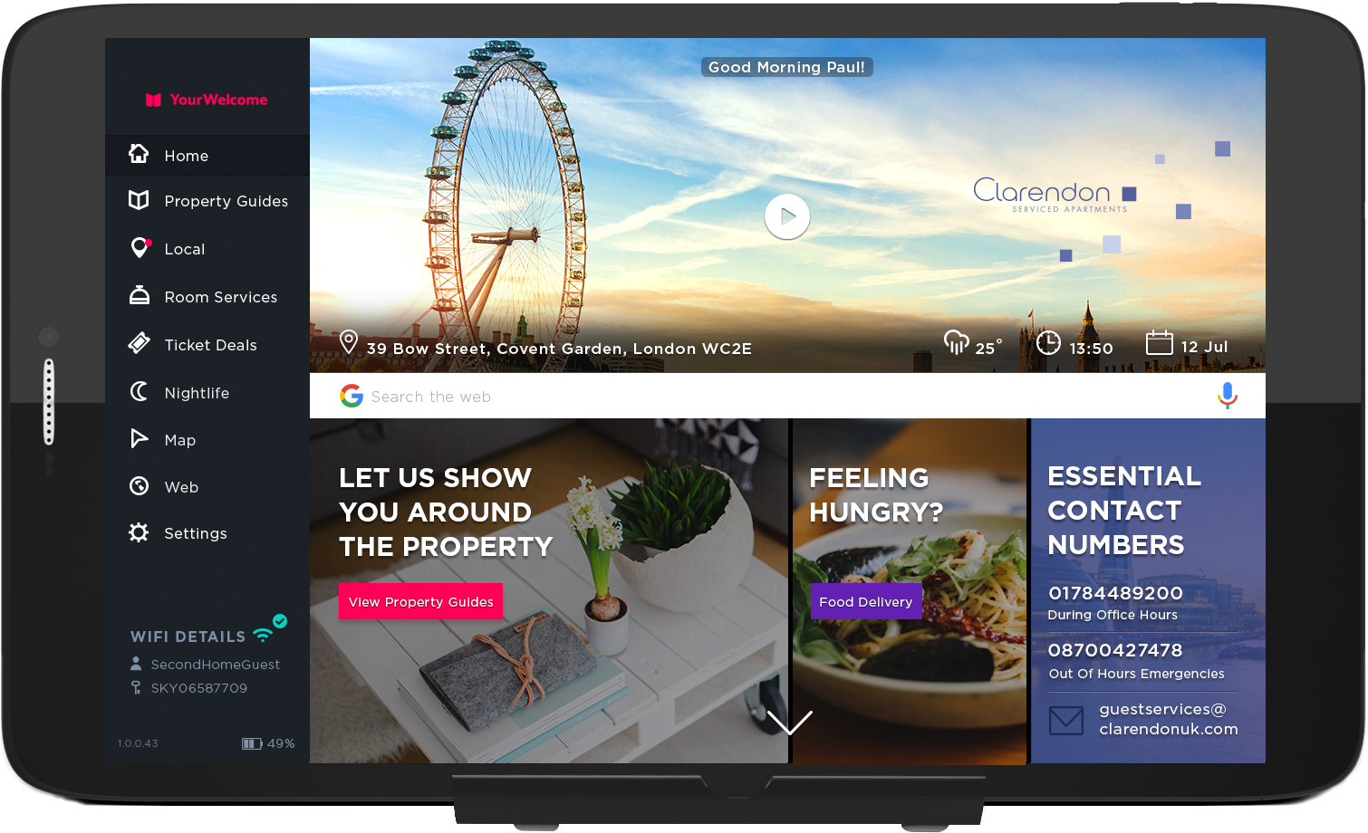 Introducing Clarendon's New 'handy' I-tablet, Complimentary - London In 7 Days [book] (1662x980), Png Download