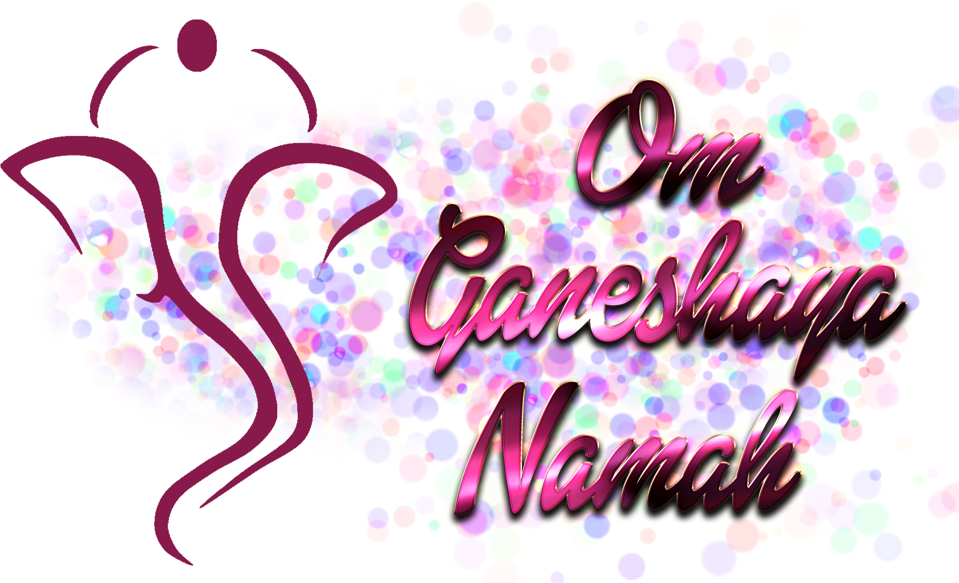 Om Ganeshaya Namah Png - Om Ganeshay Namah Logo (1920x1200), Png Download