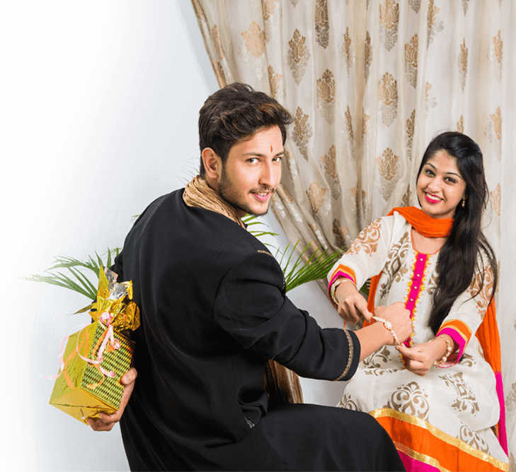 Send Rakhi Gifts To India Talash - Raksha Bandhan Sister Brother (729x668), Png Download