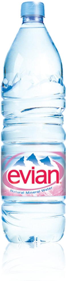 Evian Mineral Water Delivery London - Water (1000x1000), Png Download