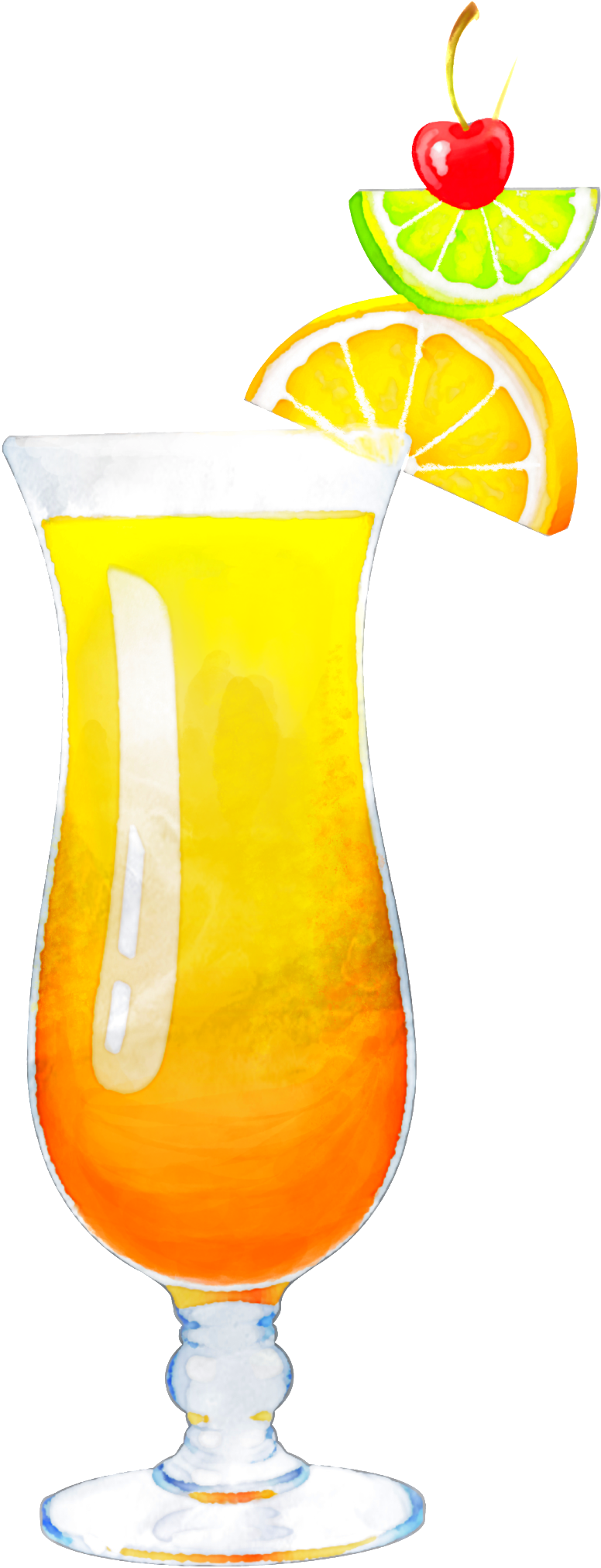 Hand Painted A Glass Of Orange Juice Png Transparent - Png Sex On The Beach (1024x2099), Png Download