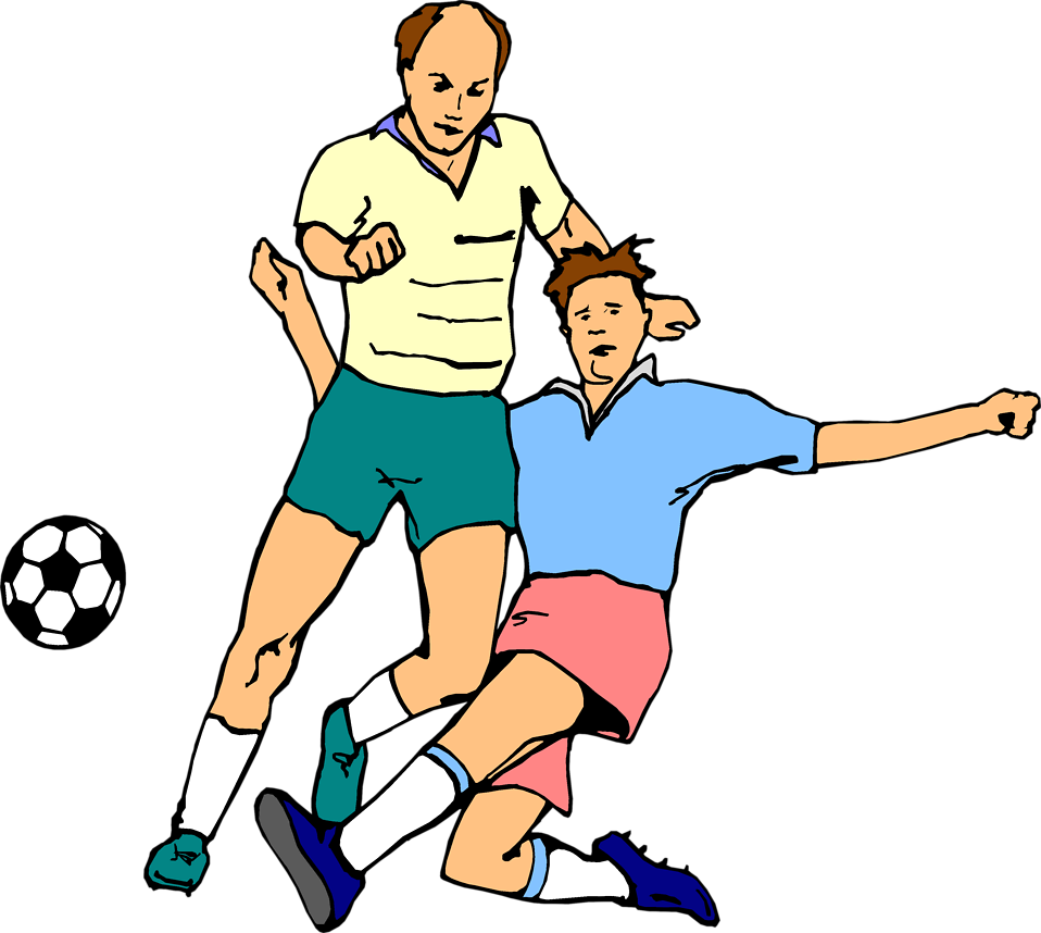 Madden Football Player Clip Art - Men Playing Soccer Clipart (958x858), Png Download