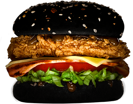 Black Burger Png - Kfc Zinger Black Burger (560x400), Png Download