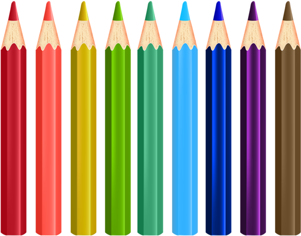 Pencils Png Clip Art Image Gallery - Colored Pencils Clipart Transparent (600x468), Png Download