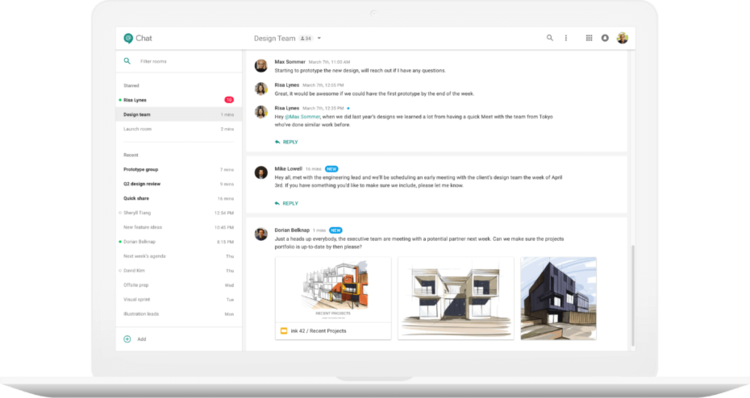 Google Hangouts Chat - Google Launches Hangouts Chat (750x398), Png Download