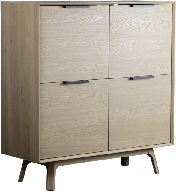 Magnus 4 Door Sideboard - Cômoda 4 Gavetas Retrô Completa Móveis (700x700), Png Download