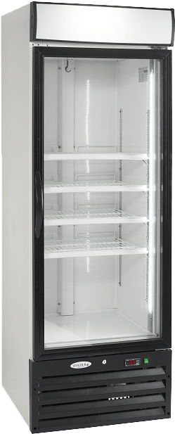 Single Door Glass Commercial Fridge - Nordcap Gewerbetiefkühlschrank Tku 440 G-led - 43522500 (383x742), Png Download