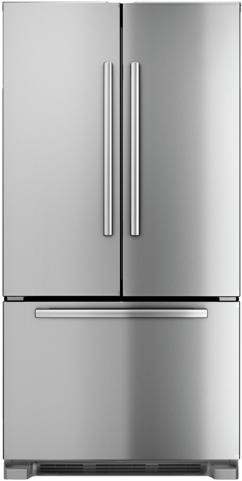 36" Counter Depth French Door Bottom Freezer 800 Series - Bosch French Door Fridge Freezer (435x515), Png Download