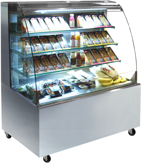 Display Fridge - Commercial Glass Grab And Go Refrigerator (599x700), Png Download