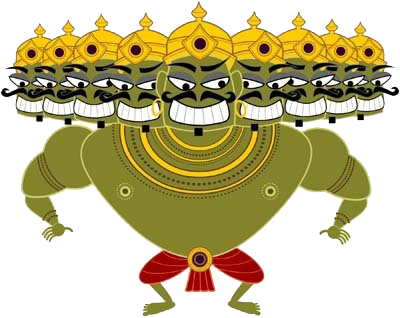 Ravan Free Png Image - Rama And Sita Demon King (400x318), Png Download
