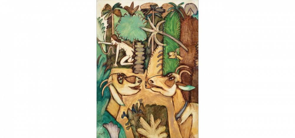 Art Worm Hi-resolution Zoom - All Painting Of Kg Subramanyan (1000x471), Png Download