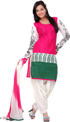 Ladies Salwar Kameez - Silk (240x500), Png Download