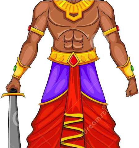 Ravana Clipart Fighting - Ravana Costume In Ramayana (640x480), Png Download