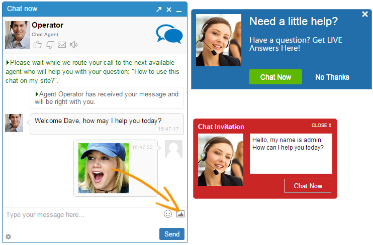 Chat box for website