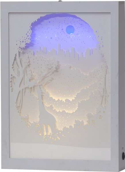 Indoor Decoration Scenery - Led-bild Giraffe Mit Batteriebetrieb Und Trafo,deko,beleuchtung,kind,baby,zimmer (600x600), Png Download