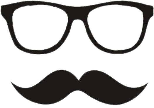 Hipster Glasses Drawing (525x370), Png Download