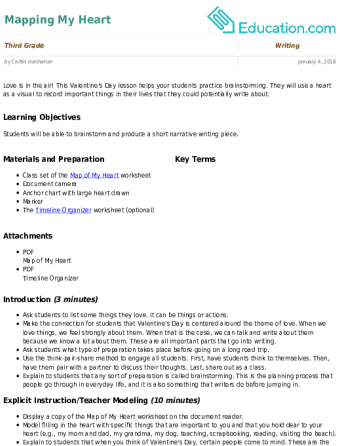 Valentine's Day Lesson Plans - Worksheet (340x446), Png Download