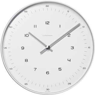 Max Bill Wall Clock Rc - Max Bill Wall Clock With Numbers (345x502), Png Download