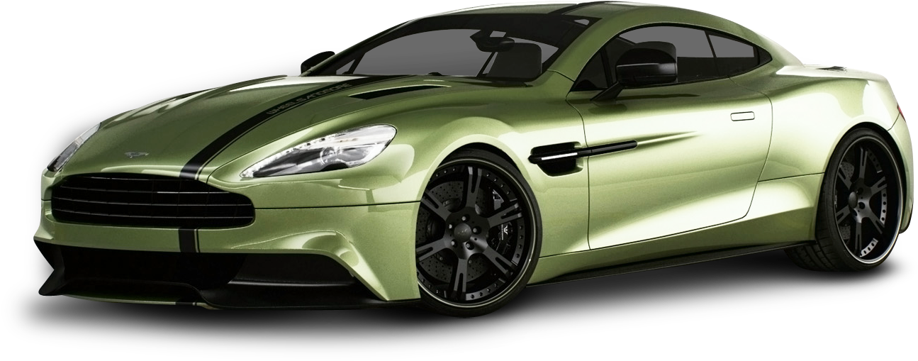Aston Martin Vanquish Green Car Png Image - Aston Martin Vanquish Am310 (1388x584), Png Download