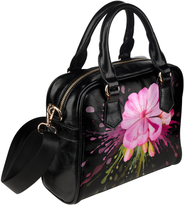 Pink Flower Color Splash, Watercolor Shoulder Handbag - Snoopy Women Shoulder Handbag (500x500), Png Download