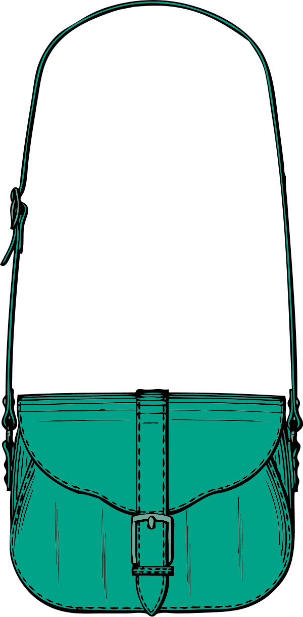 Woman Formal Dress Handbag Purse - Purse Clip Art (600x1218), Png Download