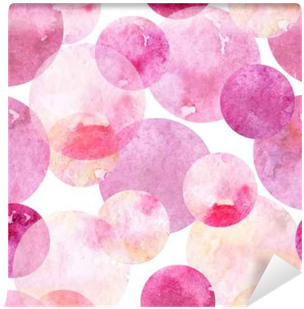 Watercolor Vector Pink Circle Ball Seamless Pattern - Sony Xperia (400x400), Png Download