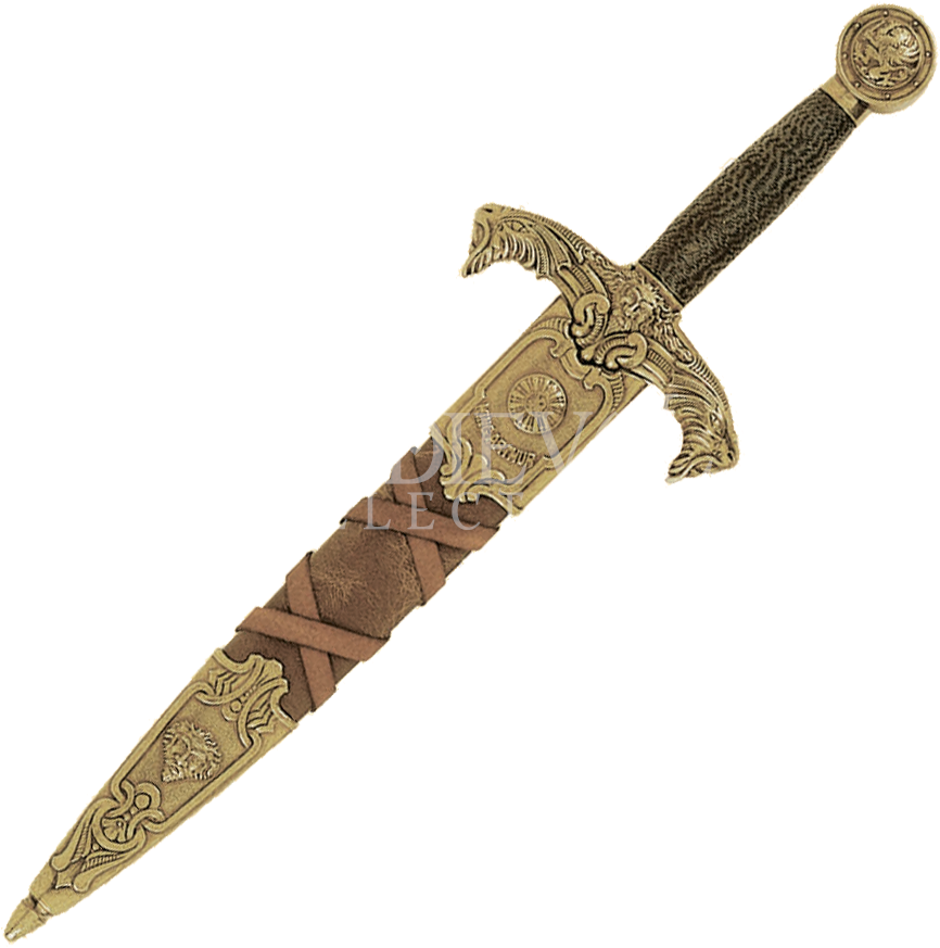 Brass King Arthur Dagger - King's Knife Clip Art (882x882), Png Download