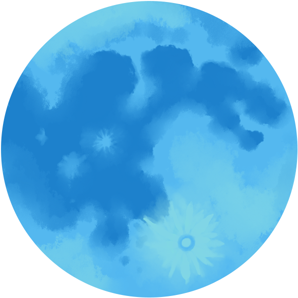 Blue Moon Png - Blue Full Moon Png (640x640), Png Download