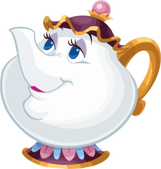 Beauty And The Beast Teapot Png - Beautiful And The Beast Png (563x600), Png Download