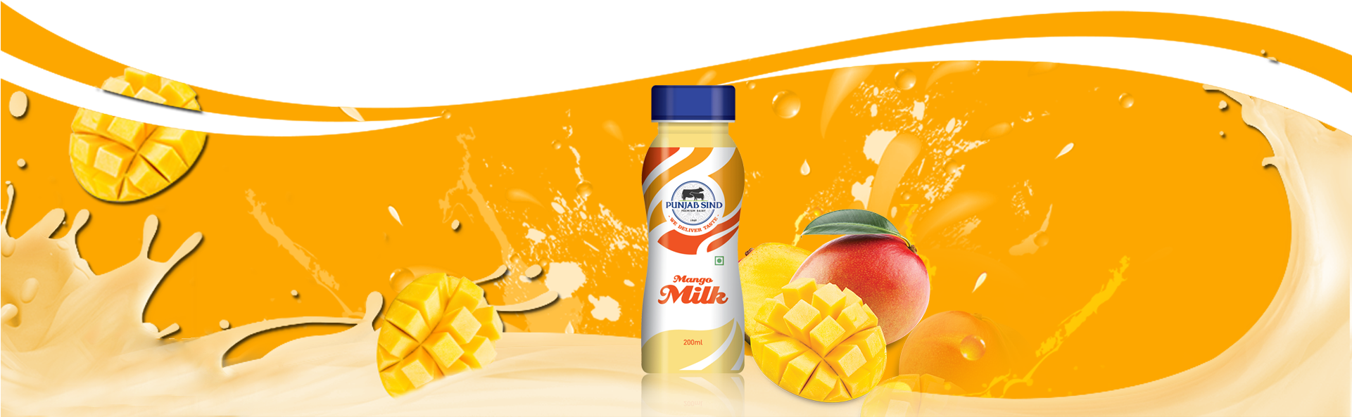 Mango Milk Banner Png - Mango Milk (1920x600), Png Download