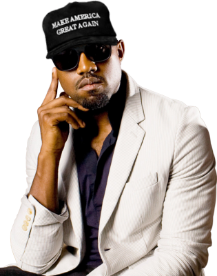174kib, 315x400, Kanye Maga Hat - Kanye West With Maga Hat (315x400), Png Download